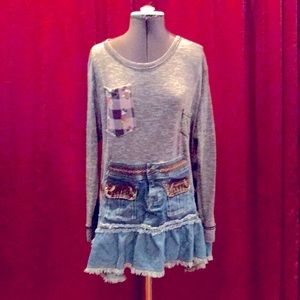 UPCYCLED  Long sleeve Tunic Top